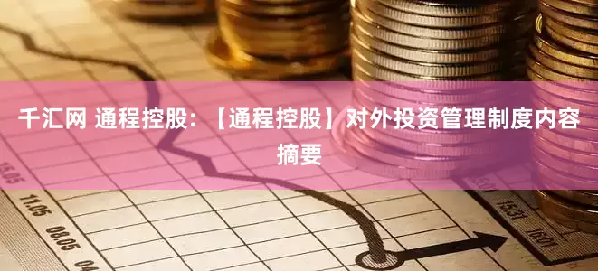 千汇网 通程控股: 【通程控股】对外投资管理制度内容摘要